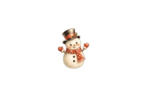 SET 12 BONECOS NEVE 4X5X0.3CM MDF